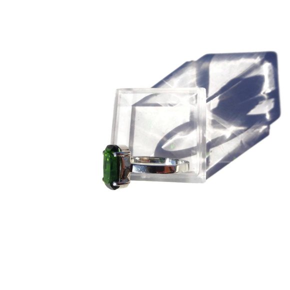 Chrome Diopside 925 Sterling Silver Ring Natural Green Chrome Diopside Ring Sz 7 - Picture 7 of 10